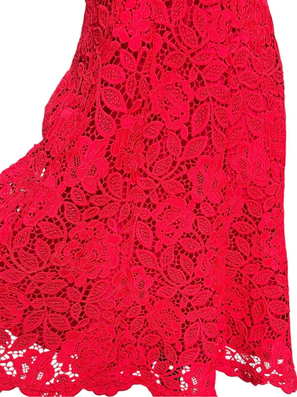 kate spade Red Floral Lace Midi Dress - Picture 5 of 11